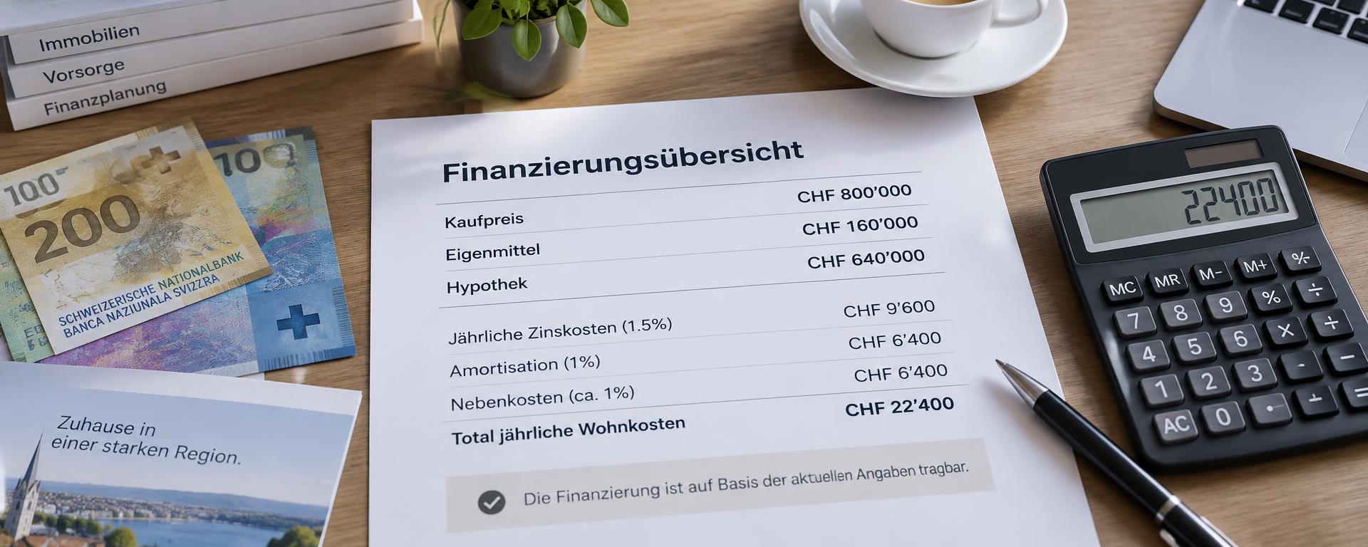 CHF-Rechnung mit Taschenrechner